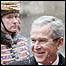 President Bush waves in front of a Slovakian honour guard