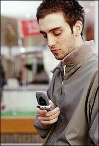 Man using mobile