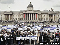 Pro-Islam rally in Trafalgar Square