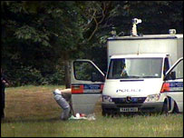 Police at the scene in Little Wormwood Scrubs