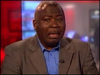 Guy Goma being interviewed on BBC News 24