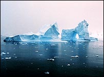 Icebergs off Antarctic Peninsula  Image: Noaa