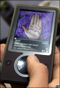 Microsoft Zune player, AP