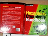 Hazardous Chemicals Handbook which Barot scanned pages from