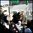 Palestinian women sit on a roof top of the home of a Palestinian family in Beit Lahia in the northern Gaza Strip on 20 November 2006.