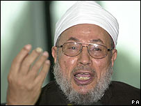 Radical Sunni Muslim scholar Sheikh Youssef al-Qaradawi (file photo)