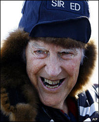 Sir Edmund Hillary in the Antarctic in January 2007