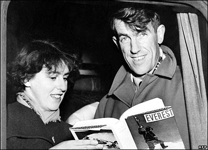 Sir Edmund Hillary and wife