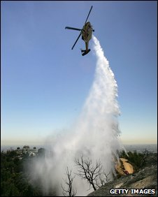 Helicopter water dousing (