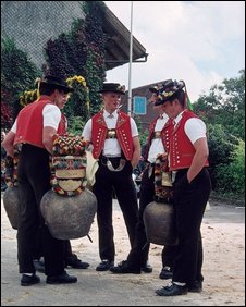 appenzeller men in traditional dress