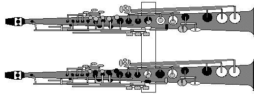 pictures of simple and cross fingerings