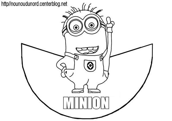 Coloriage cône MINION 