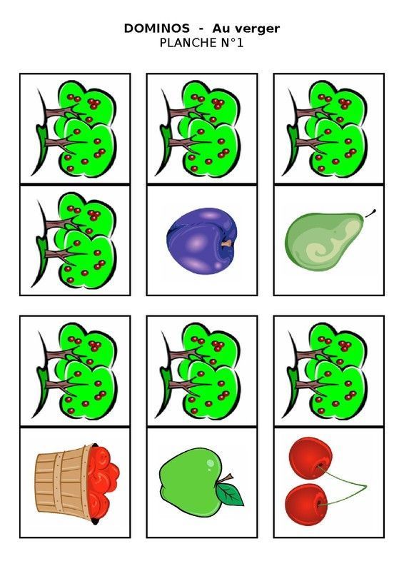 Planche 1 - Dominos du verger