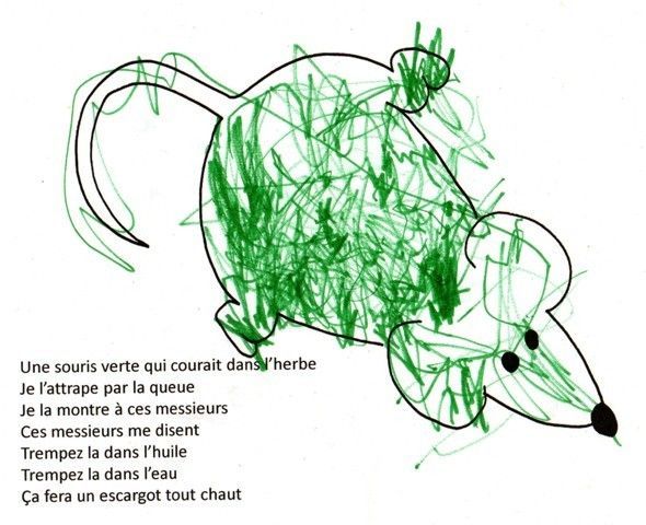 comptine une souris verte