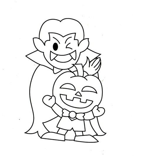 activité manuelle : coloriage d'halloween