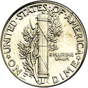 Liberty Head Dime, reverse