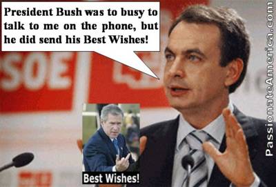 Bush's Best Wishes to Spain's Prime Minister