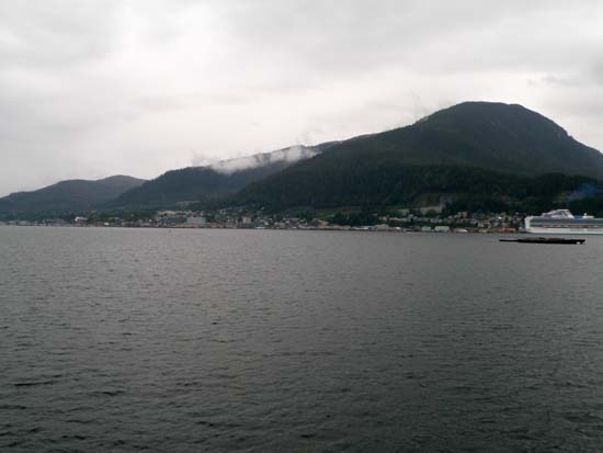 Ketchikan as seen from the water.