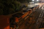 BNSF 6814 Leads a WB stack to a stop on the fuel pad.