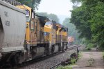 UP Units lead a Westbound BNSF Empty Oil to North Dakota