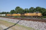 UP 6798 Leads a Frac sand train up the Kcs main.