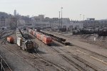 CSX 8252 shoves a cut of classified cars into the departure yard