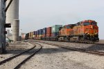 BNSF 5228 H3 Dash9 leads a Stack train East.