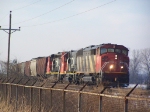 Canadian National Manifest Train on the BNSF Aurora Sub Near the Former Savanna Army Depot