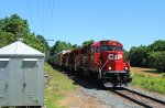 An all westbound autorack at Reidsville Crossing 