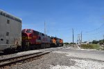 Going away shot of a SB BNSF autorack