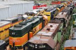 Former BNSF SD39's sit awaiting their fate