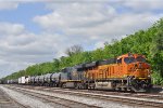 BNSF 8165 On CSX J 783 Northbound In New Yard # 1 Track Making A Setting Off