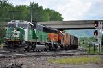 Westbound local nears the yard