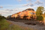 UP 7439 leads a early morning stack train. 