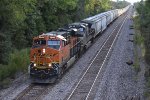 BNSF 7900 Drags a grain down the Marceline Sub. 