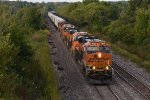 BNSF 7940 Leads a solid tofc train east on the Marceline Sub, 