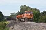 BNSF 7551 Races a rock train on the Marceline Sub.  