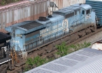 NS 8439 still but in faded Conrail paint pulls out of NS Inman Yard