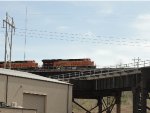 BNSF 3843 Trailing On The High Line At Santa Fe Junction