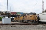 UP 7126 leads NB rock train at Tower 87