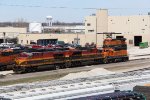 A pair of KCS uhits wait for a call to duty as BNSF 2660 and 6937 sit nearby