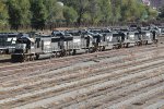 Locomotives parked in Roanoke VA yard