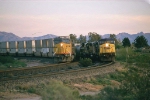 UP 9791 West runs around manifest at Irvington