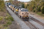 UP 6869 Races a stack train east down the Marceline Sub.