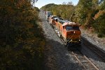 BNSF 6432 Races a stack train east across the Marceline Sub.