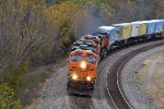 BNSF 7639 Slams east with a Z train in tow.