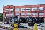 NS 6349 and others rest outside the Juniata Shops 