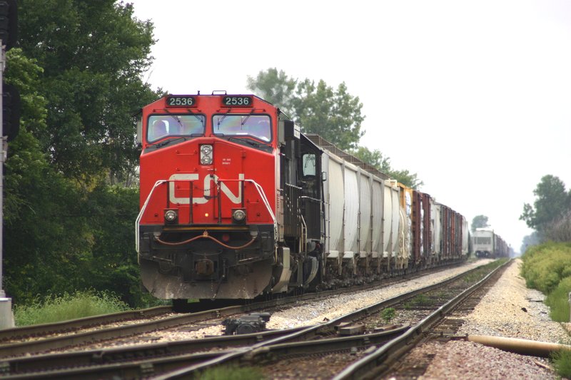 Broken up IC train sits around