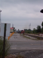 Southbound grain train with a WC SD45