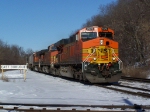 BNSF 7675 Leads a Southbound Piggyback Train